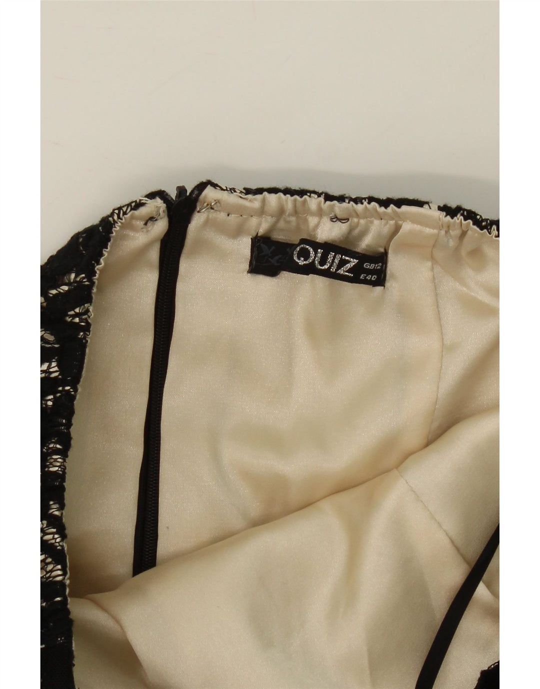 QUIZ Womens Halter Dress UIK 12 Medium  Black Floral Polyester Vintage Quiz and Second-Hand Quiz from Messina Hembry 
