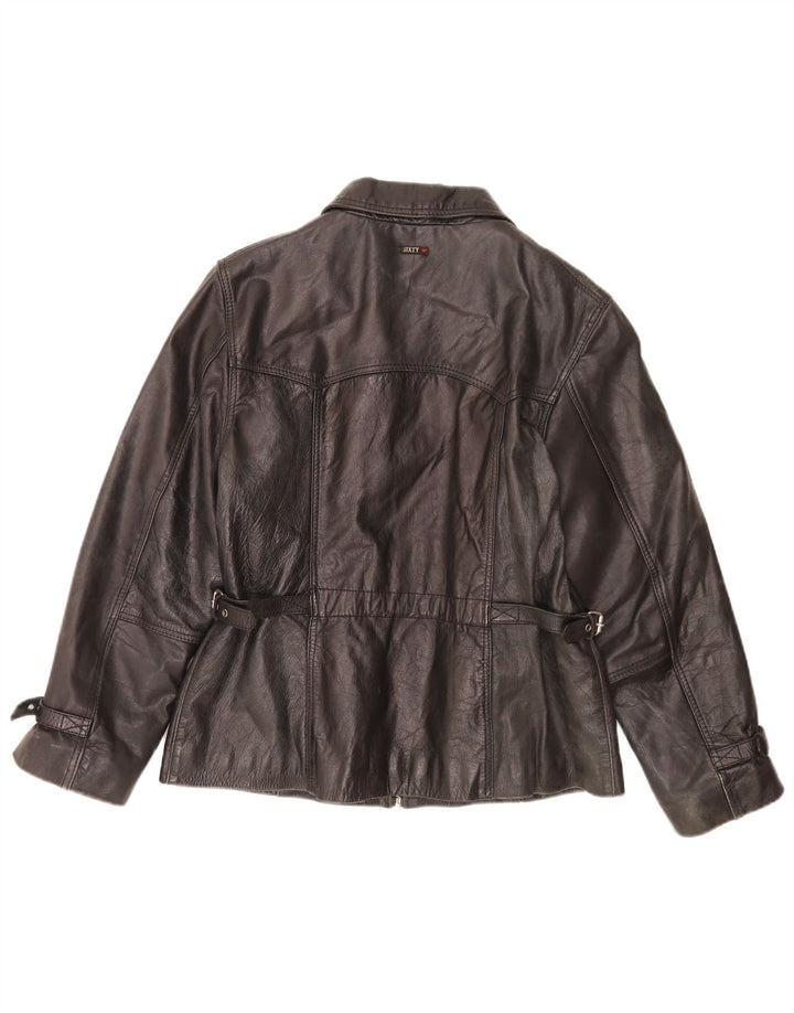 Sixty Womens Læderjakke UK 14 Large Black