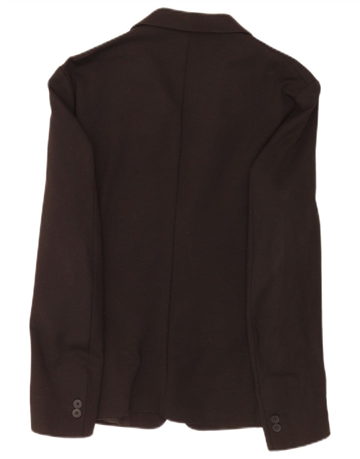 Zara Herre 2-knaps blazerjakke UK 36 Small Black Viscose Classic