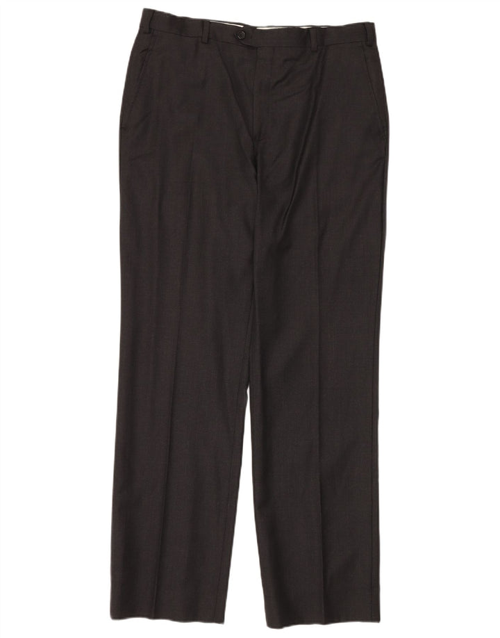 AQUASCUTUM Herre 2-knap 2-delt jakkesæt UK 40 Large W34 L32 Grå Uld