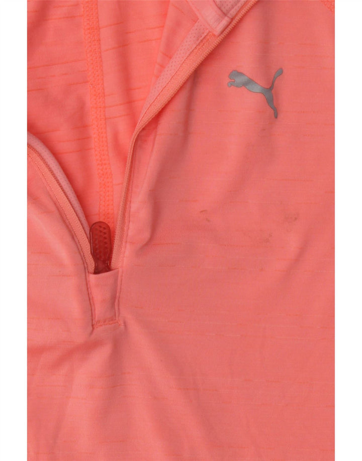 PUMA Dame lynlås-hals Top Langærmet UK 8 Lille Pink Polyester