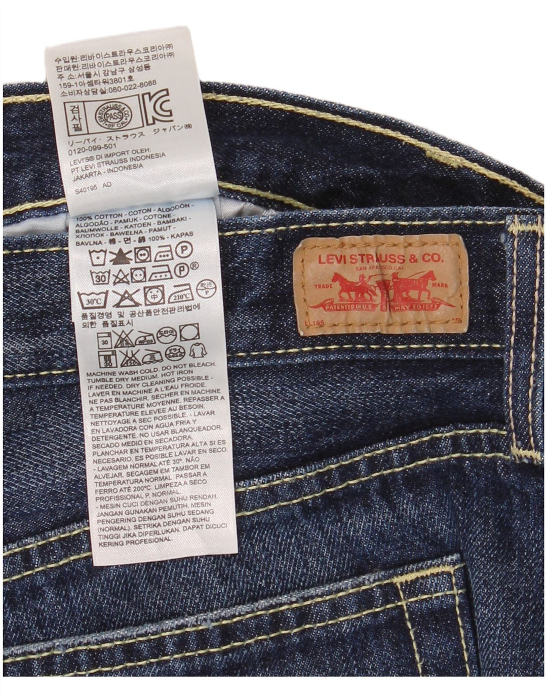 Levi's Dame denim Shorts US 10 Large W34 Navy Blue Bomuld