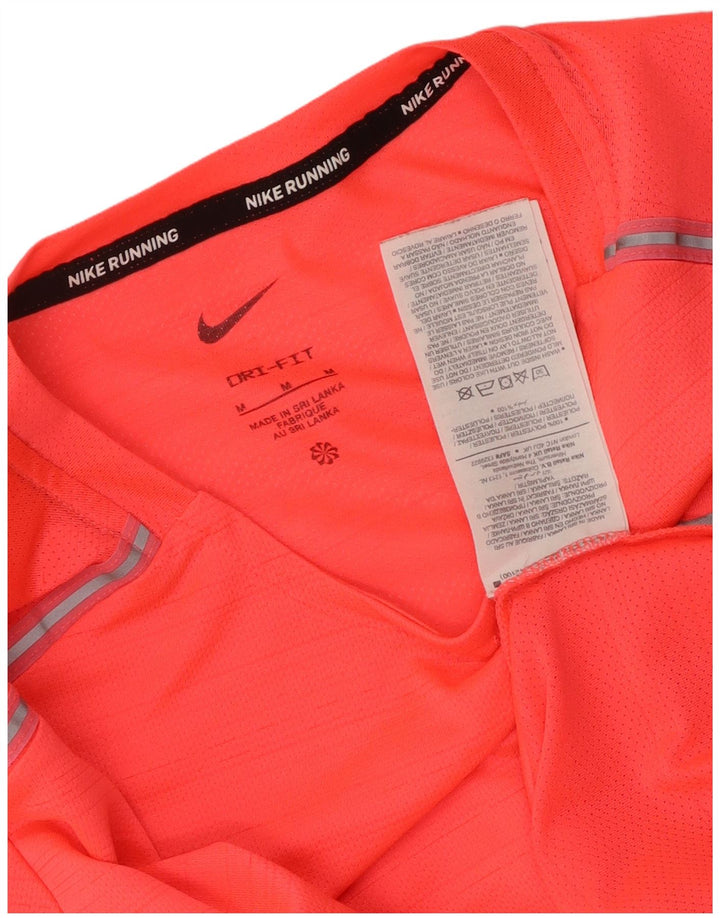 Nike Herre Dri Fit T-shirt Top Medium Pink Polyester