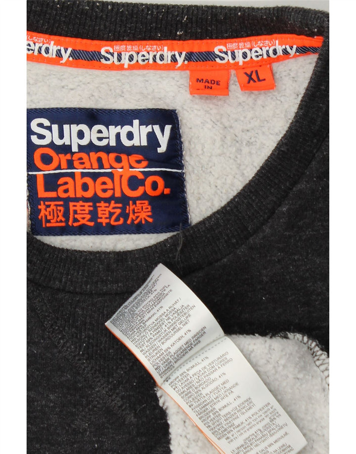 SUPERDRY Sweatshirt til mænd XL Marineblå Bomuld