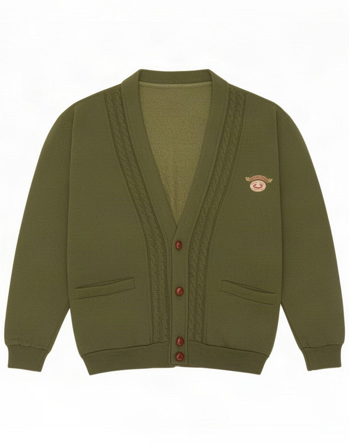 United Cotton Herre cardigan sweater Medium Khaki