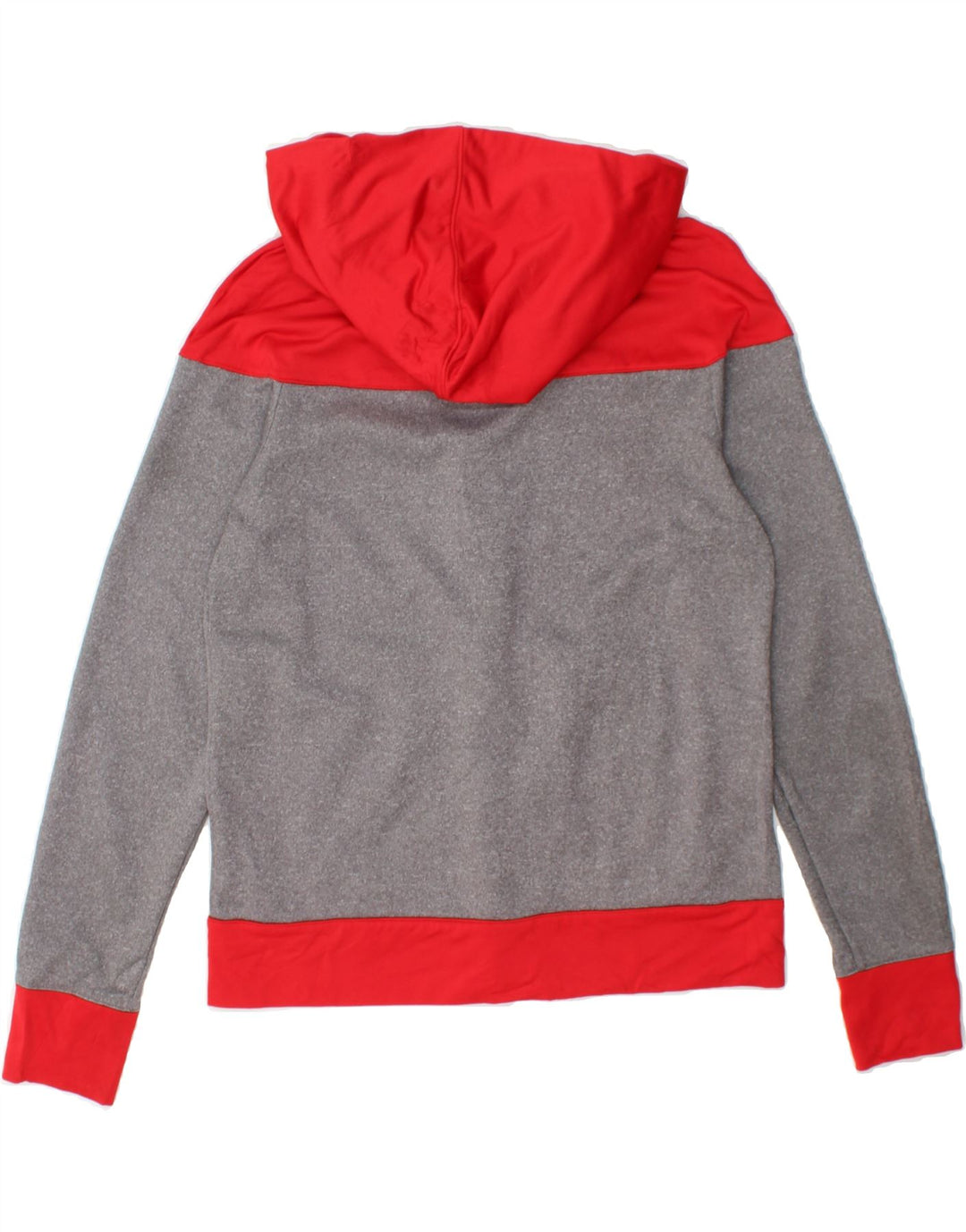 CHAMPION Womens Zip Hoodie Sweater UK 14 Medium Red Colourblock Polyester Vintage Champion and Second-Hand Champion from Messina Hembry 