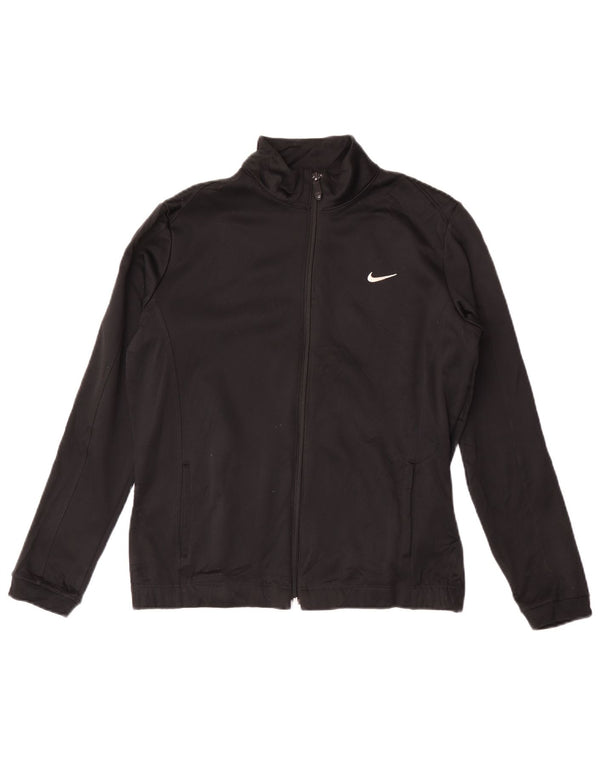 Nike Womens Therma-Fit træningsdragt Topjakke UK 14 Medium Sort Polyester