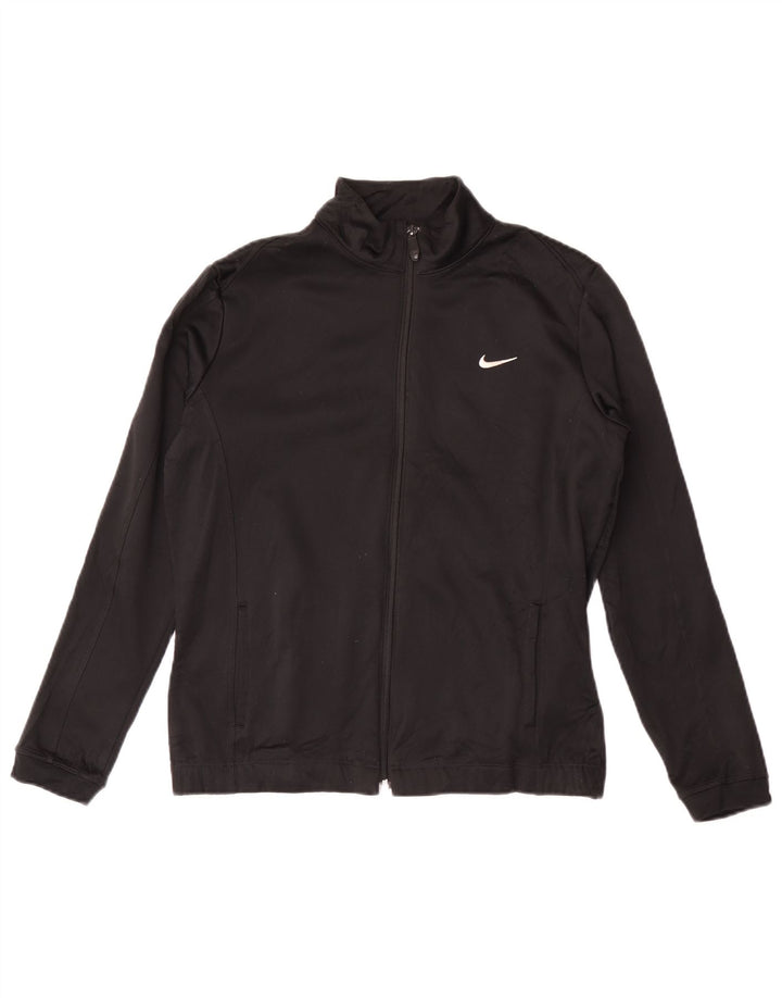 Nike Womens Therma-Fit træningsdragt Topjakke UK 14 Medium Sort Polyester