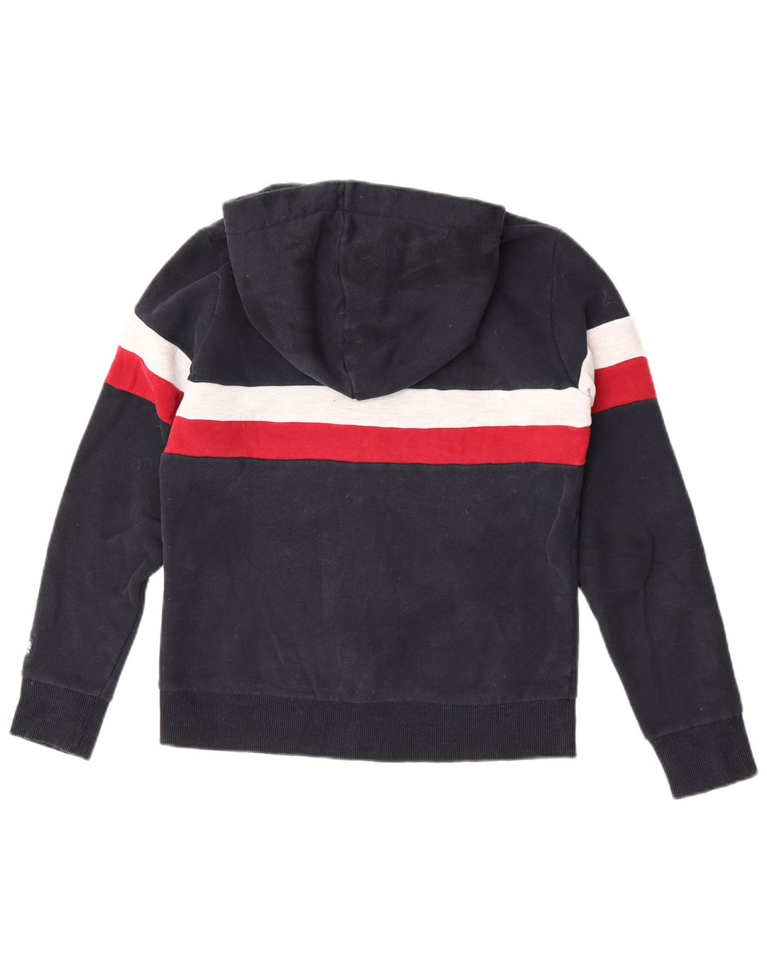 Superdry Sweater med lynlås til kvinder UK 12 Medium Navy Blue Colourblock