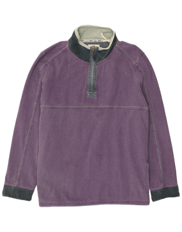 Fedt ansigt herre lynlås-hals sweatshirt 4XL lilla Colourblock bomuld