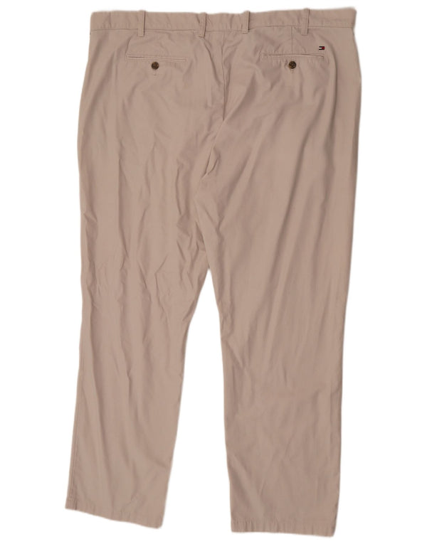 Tommy Hilfiger Straight Chino-bukser til mænd W44 L32 Off White Bomuld
