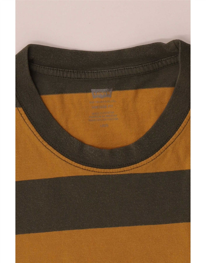 Levi's Herre T-Shirt Top Stor Gul Stribet