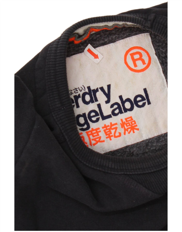 SUPERDRY Sweatshirt til mænd, lille marineblå bomuld