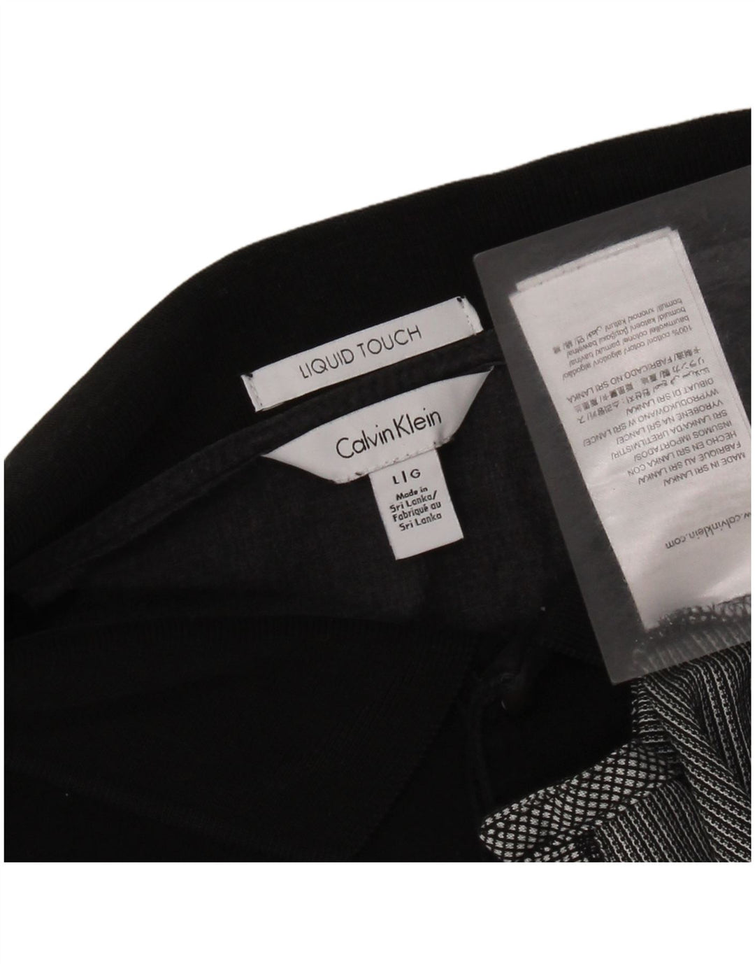 Calvin Klein herre poloshirt Stor sort Colourblock Bomuld