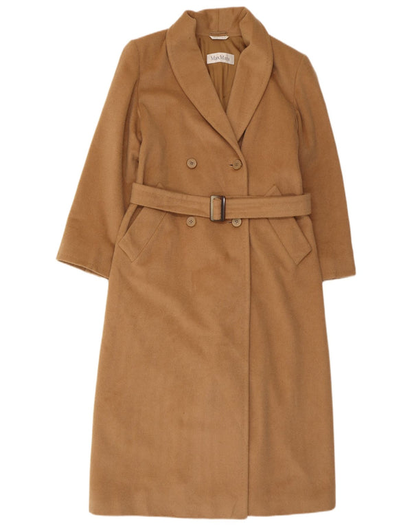 Max Mara Womens Double Breasted Coat UK 12 Medium Beige Camelhair Classic