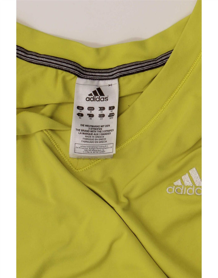 Adidas Poplin T-Shirt Top UK 14 Medium Grøn Polyamid