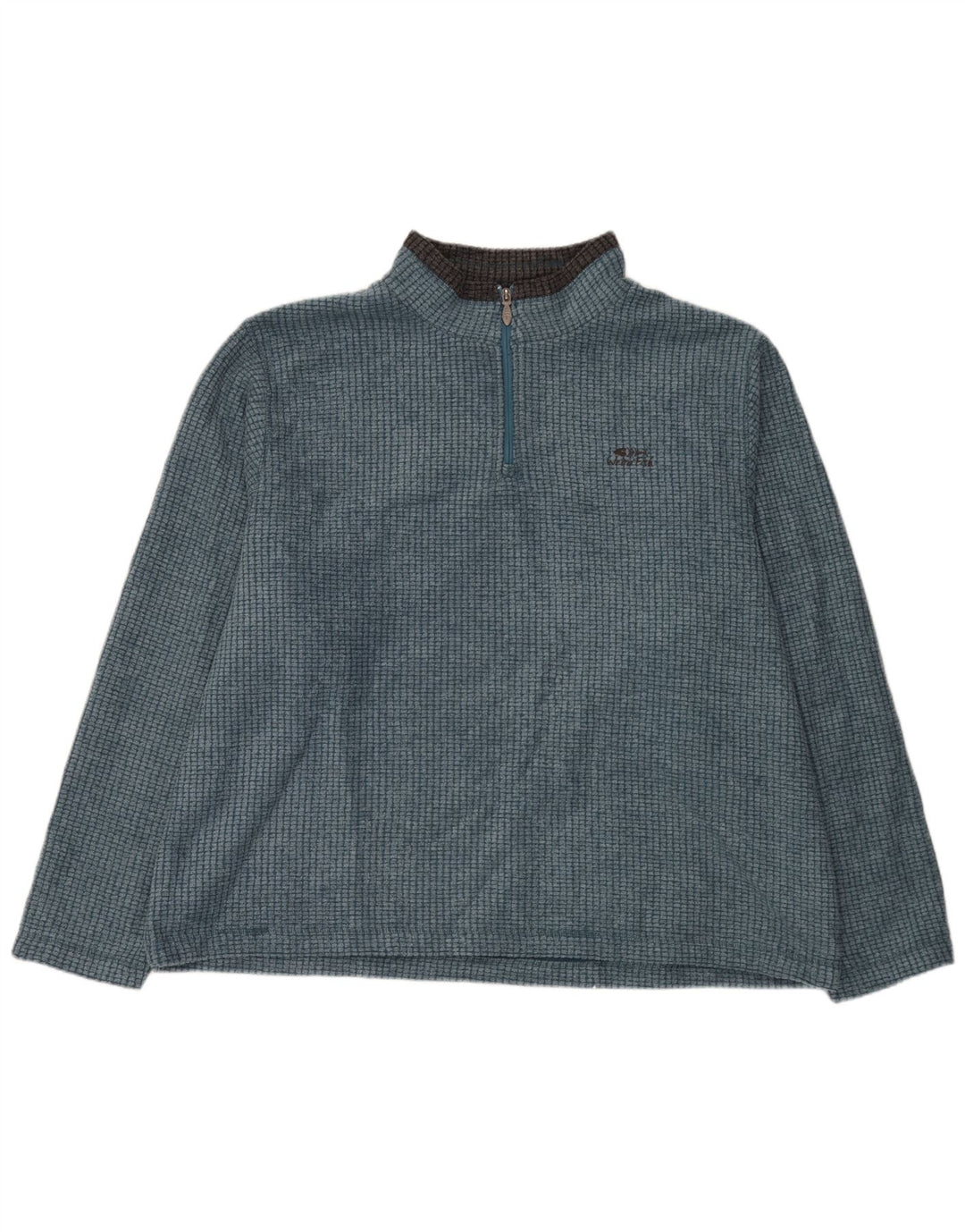Weird Fish Herre Zip Neck Sweatshirt Jumper 5XL Blå