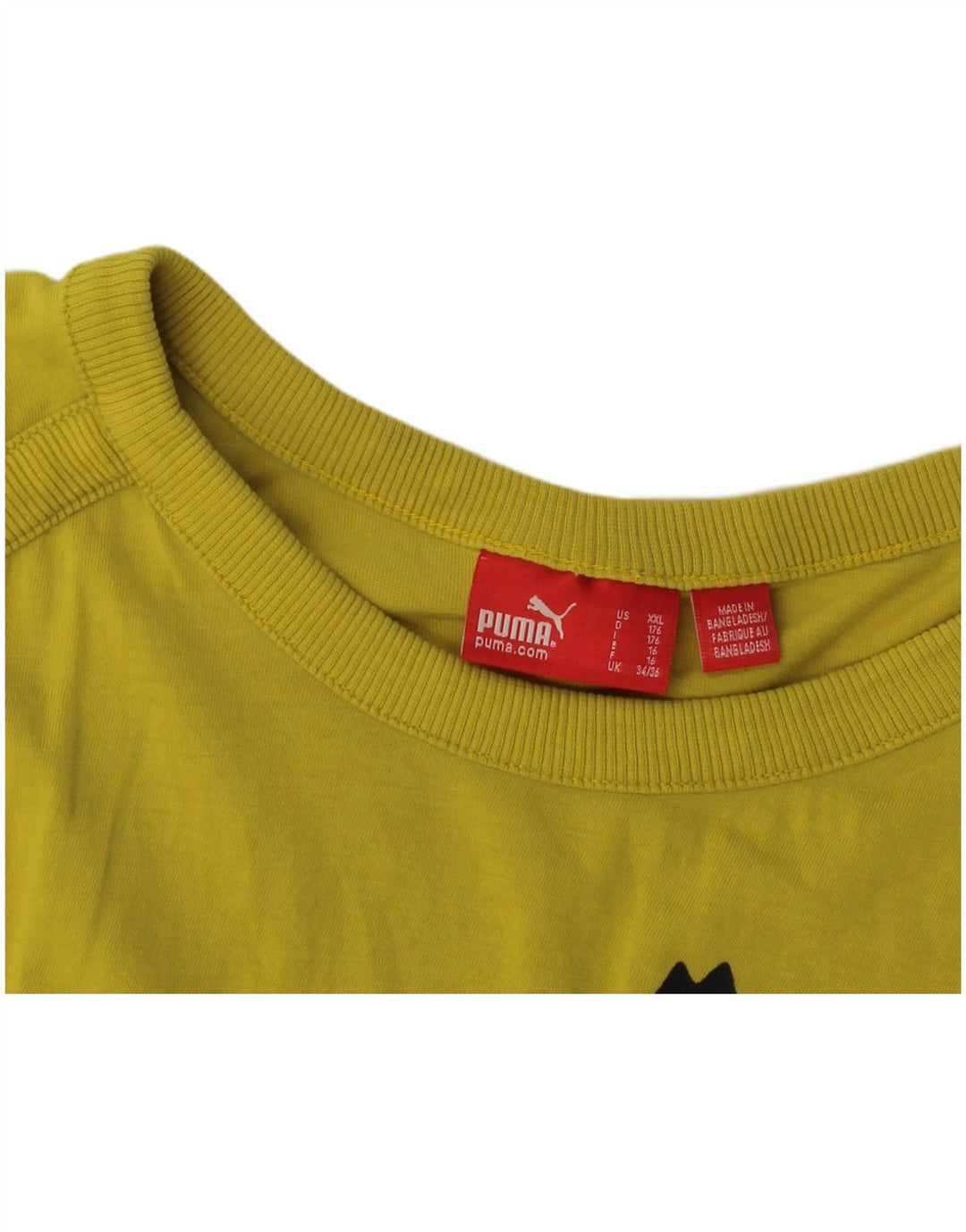 Puma Boys Grafisk T-Shirt Top 15-16 år Gul