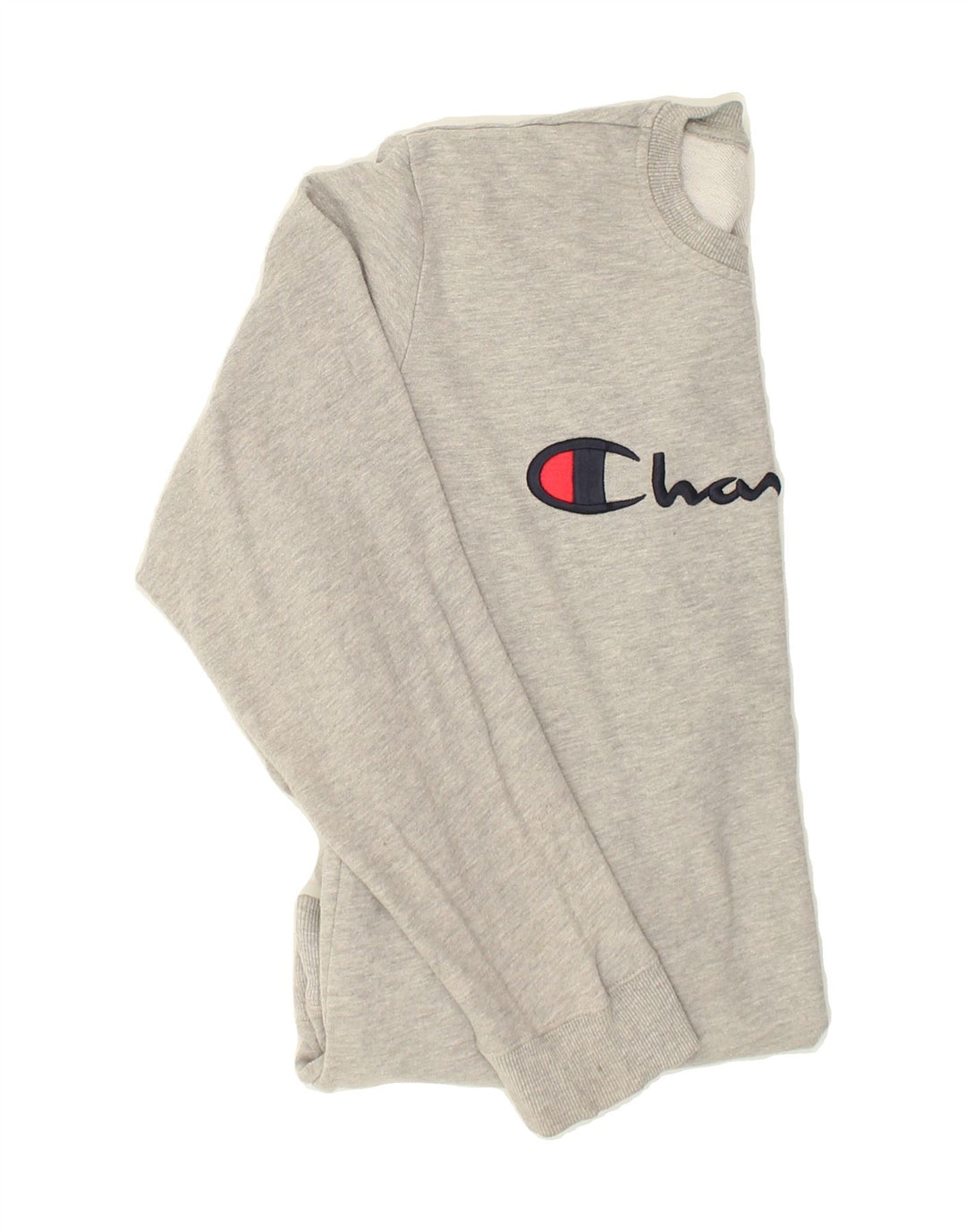CHAMPION Mens Graphic Sweatshirt Jumper XL Grey Cotton Vintage Champion and Second-Hand Champion from Messina Hembry 