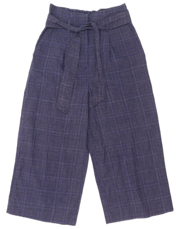 Marks & Spencer Dame Capri Bukser med brede ben UK 8 Small W28 L21 Marineblå