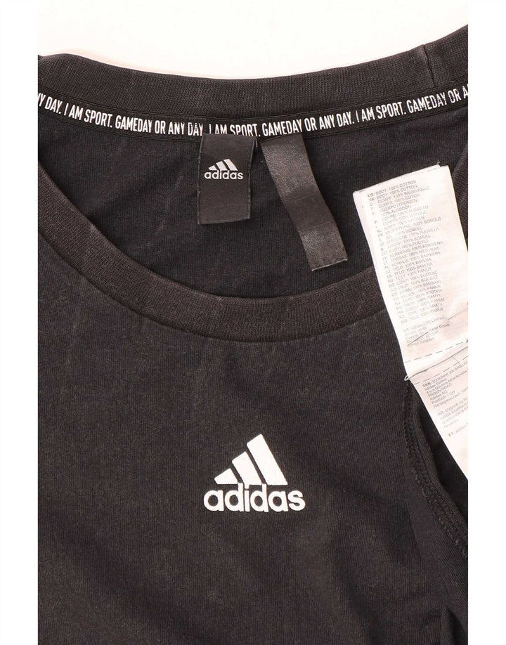 Adidas Herre T-Shirt Top 2XL Sort Bomuld