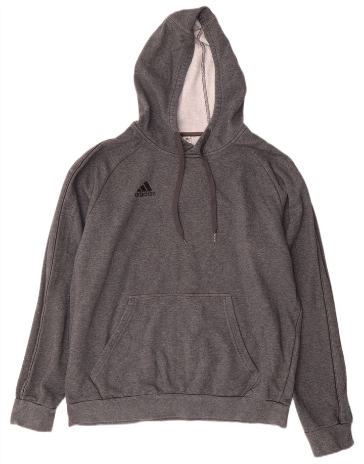 Adidas hættetrøje til mænd, stor grå bomuld