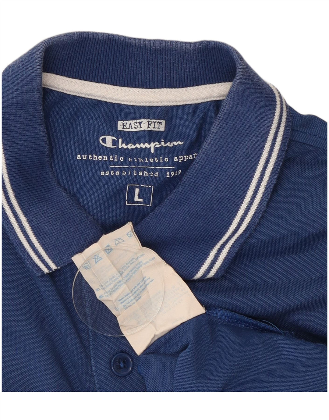 Champion Herre Easy Fit Polo Shirt Stor Blå Bomuld