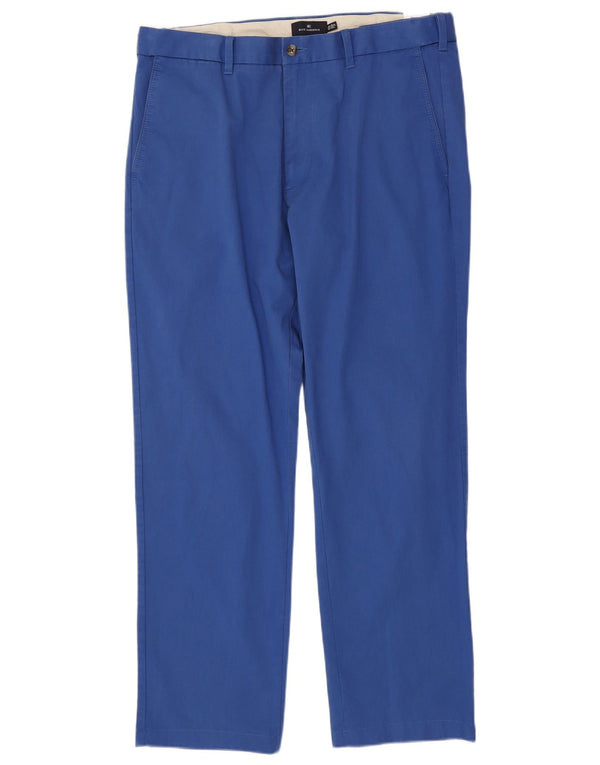 Marks & Spencer Mens Blue Harbour Straight Chino Trousers W38 L33 Cotton