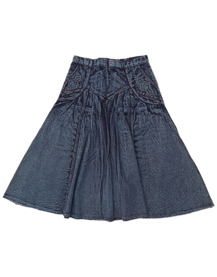 VINTAGE Dame højtaljet denimnederdel W28 Medium Blue