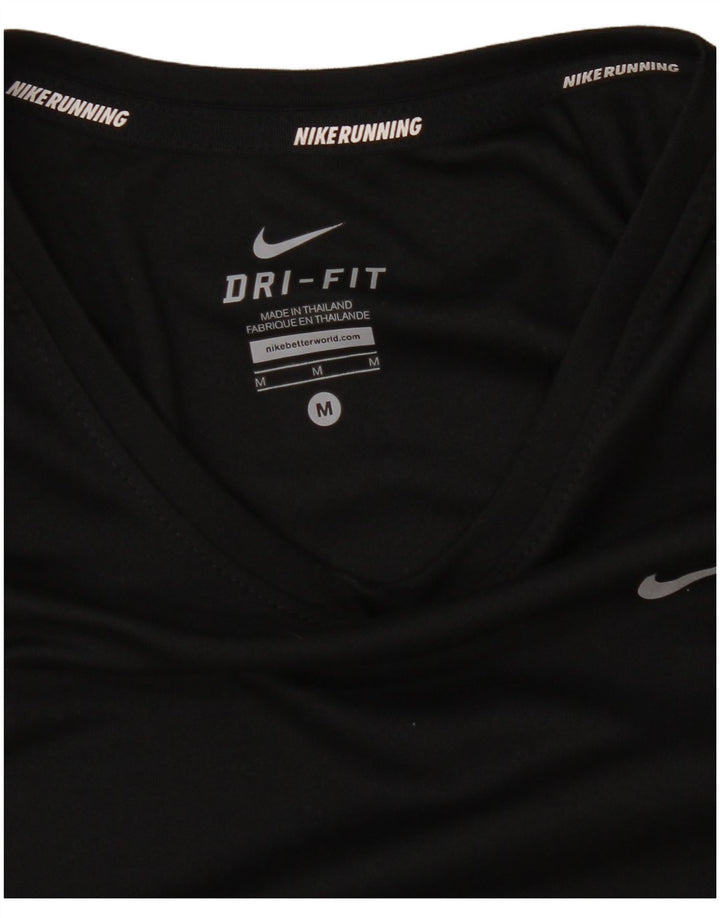 Nike Dame Dri Fit Top Langærmet UK 14 Medium Sort