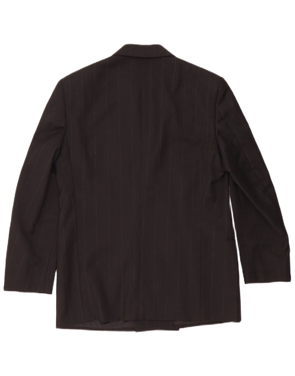 OXER Herre dobbeltradet blazerjakke UK 38 Medium Black Pinstripe