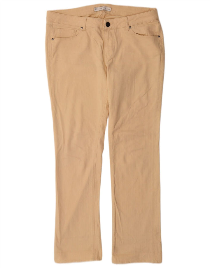 Zara Dame Bootcut Jeans EU 46 2XL W36 L31 Beige Bomuld