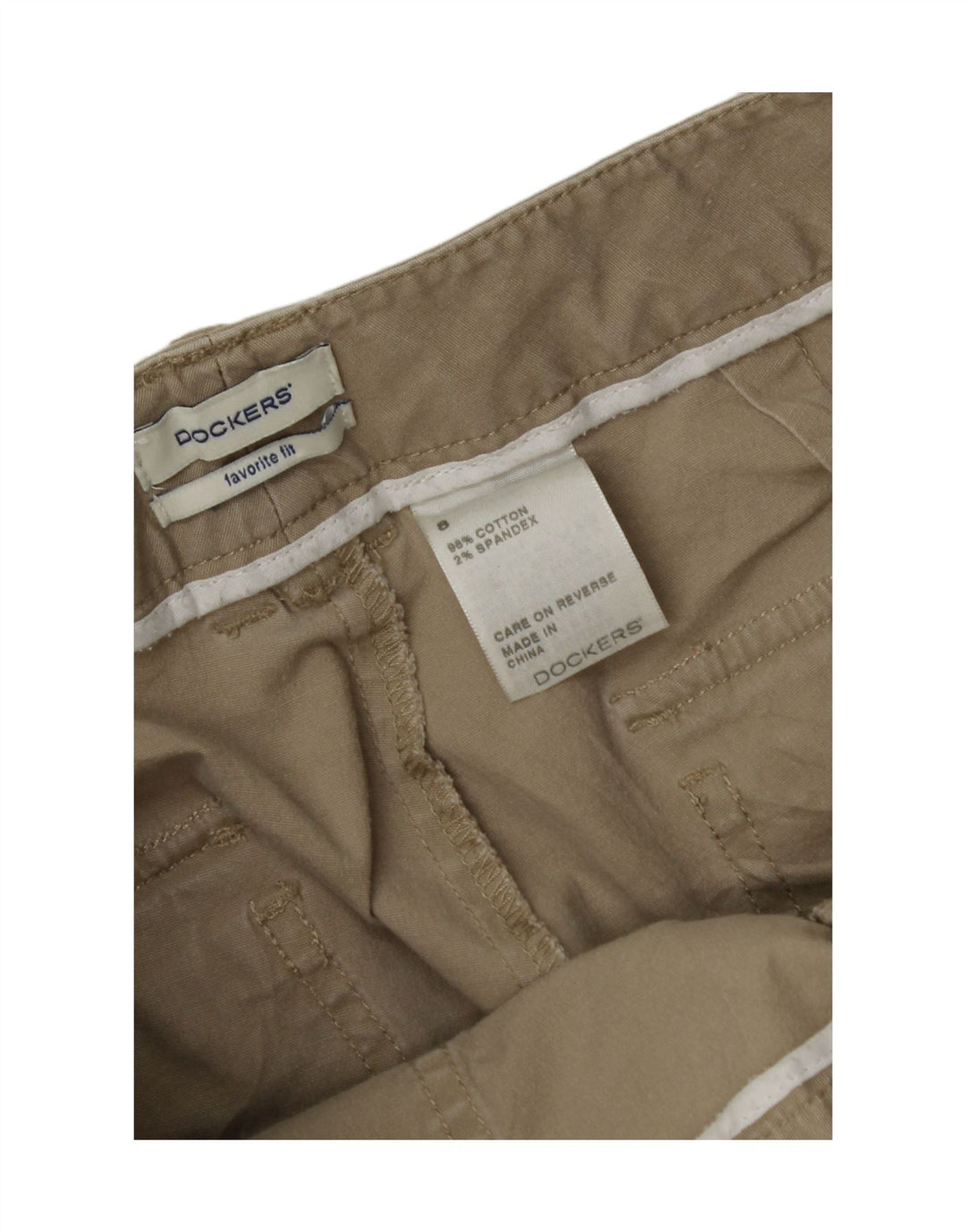 DOCKERS Womens Capri Cargo Trousers US 8 Medium W32 L21 Beige Cotton Vintage Dockers and Second-Hand Dockers from Messina Hembry 