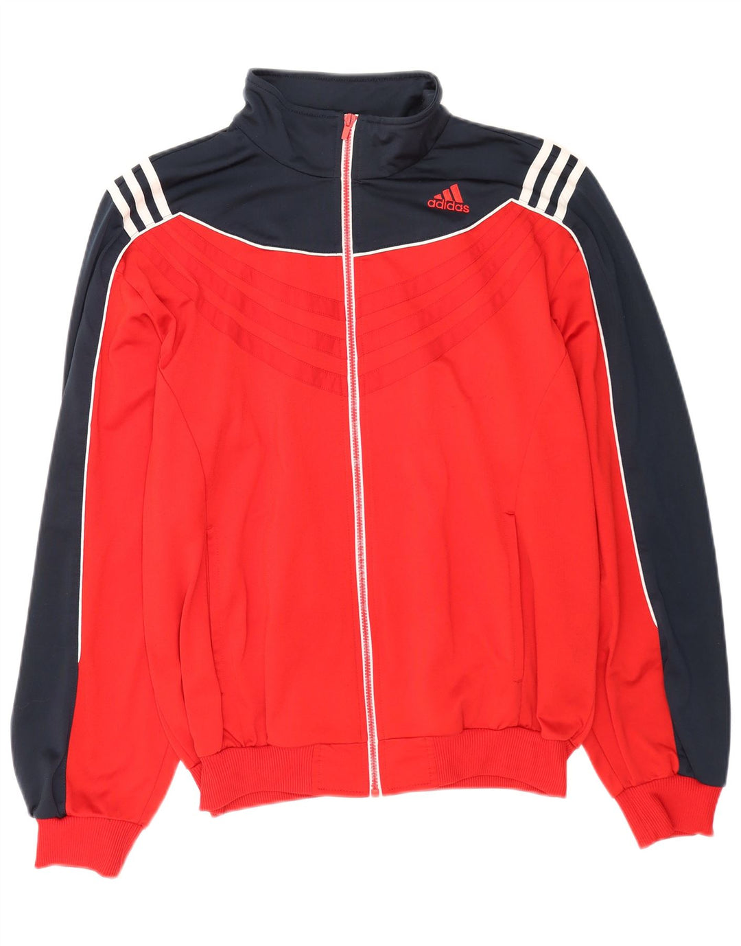 Adidas Træningsdragt til mænd Top jakke UK 44/46 Large Red Colourblock Polyester