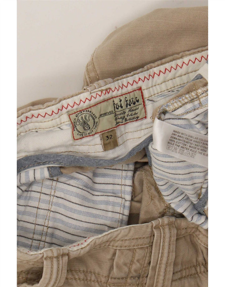 Fat Face Herre Casual Shorts Medium W32 Beige Bomuld