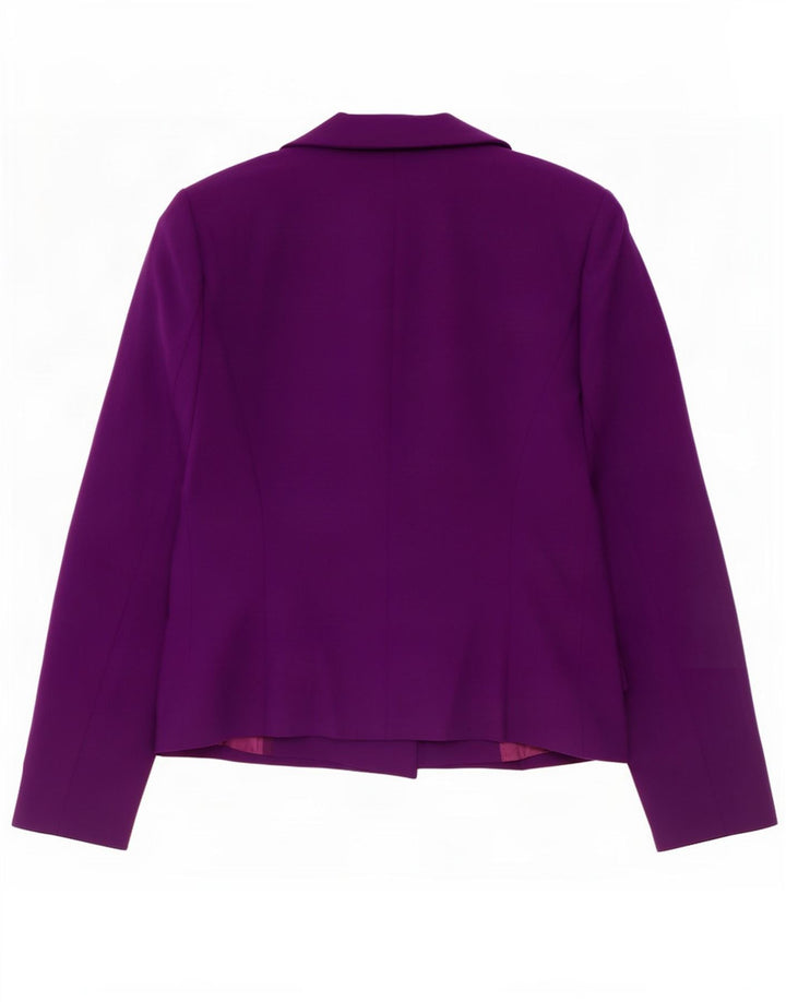 Zara Dame Dobbeltradet Blazer Jacket UK 14 Large Purple