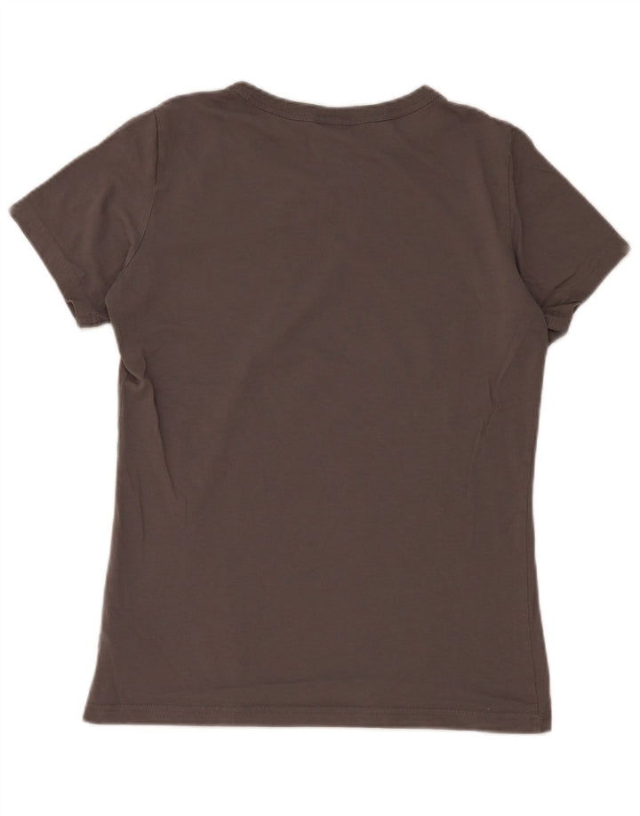 G-Star Dame Grafisk T-Shirt Top UK 12 Medium Grå Bomuld