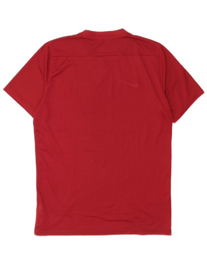 Nike Herre Dri Fit T-Shirt Top Stor Burgundy Polyester