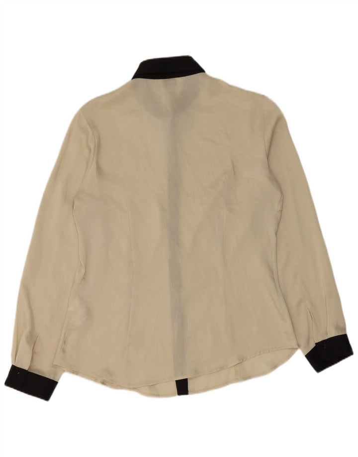 Vintage dameskjorte IT 46 Large Beige Colourblock Polyester