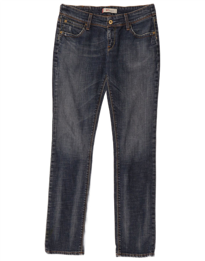 Levi's Herre 571 Slim Jeans W31 L34 Blå Bomuld
