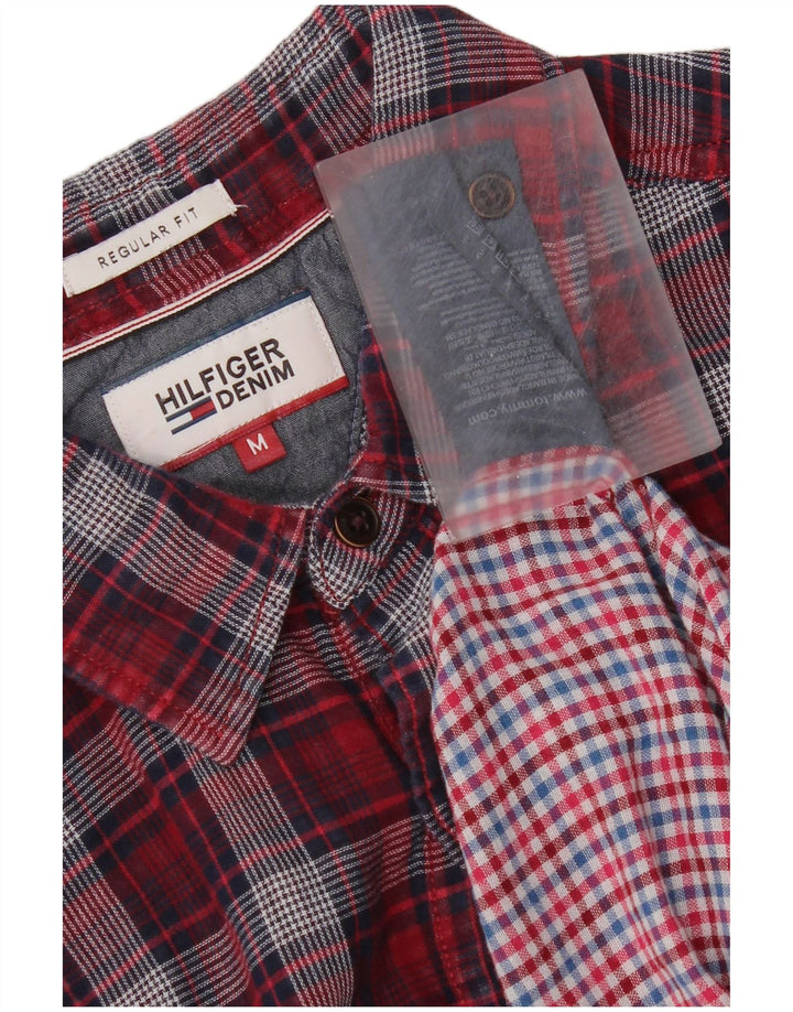 Tommy Hilfiger Herre Regular Fit Flanellskjorte Medium rød ternet bomuld
