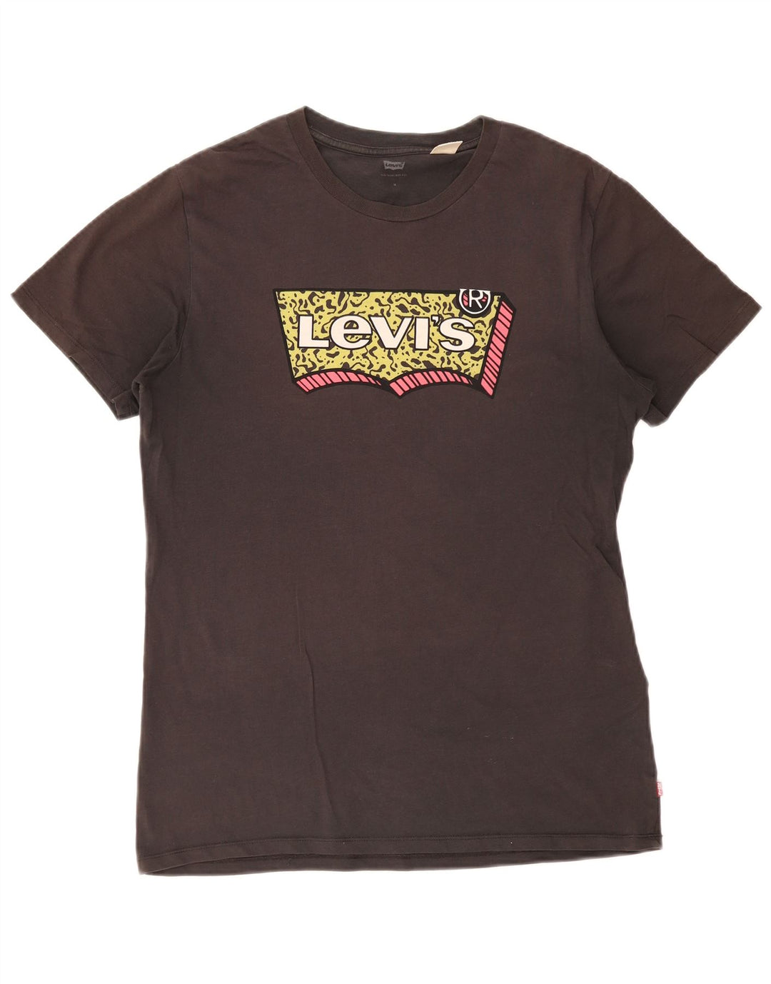 Levi's Herre grafisk T-shirt top mellemgrå bomuld