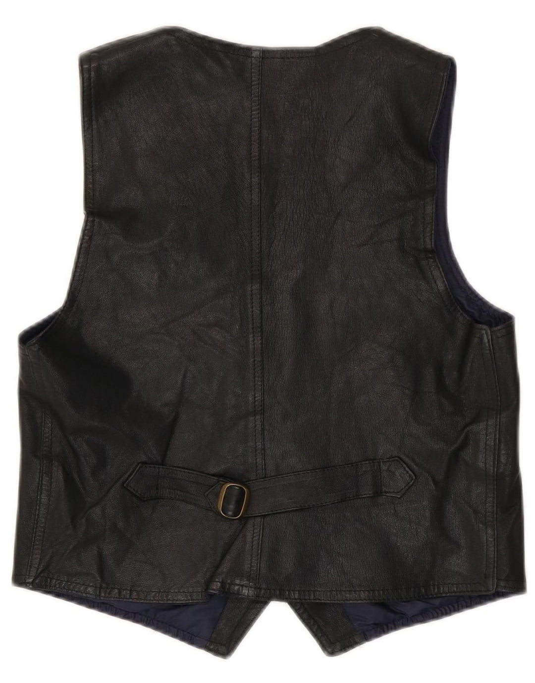 Vintage herre læder vest mellem sort læder