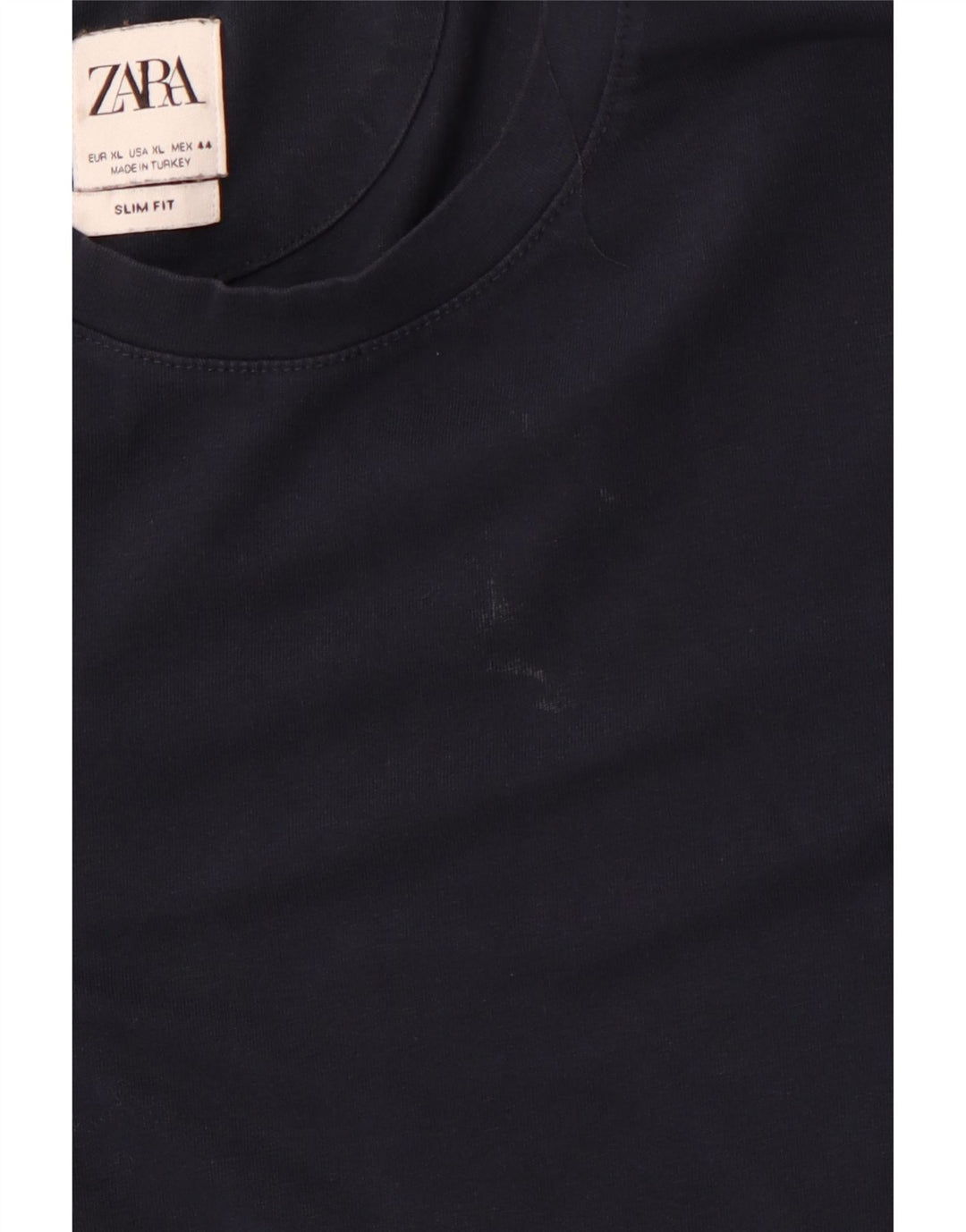 Zara Herre Slim Fit T-Shirt Top XL Marineblå