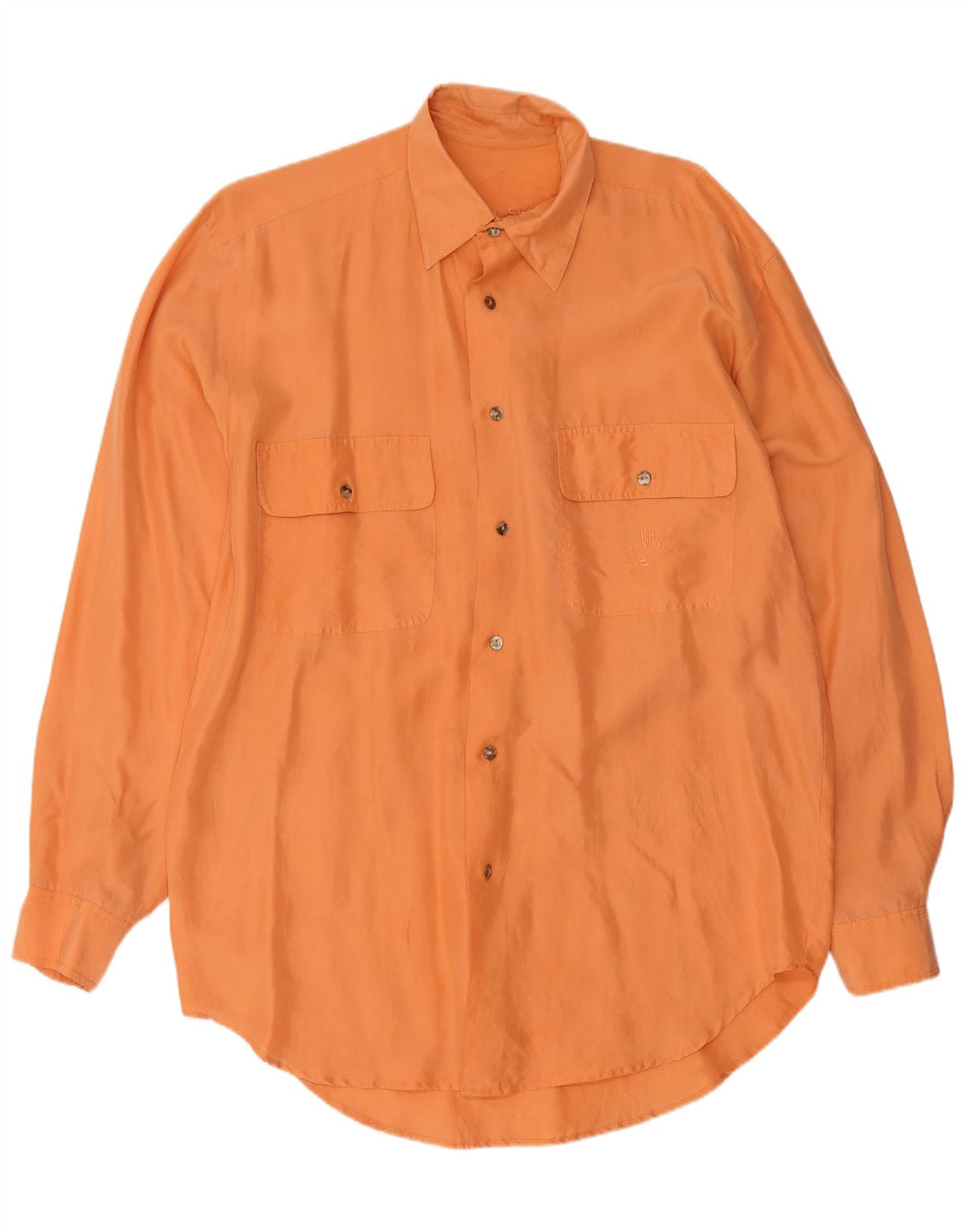 Vintage herreskjorte lille orange silke