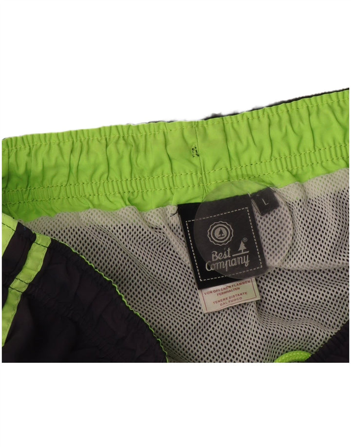Bedste firma badeshorts til mænd store marineblå polyester
