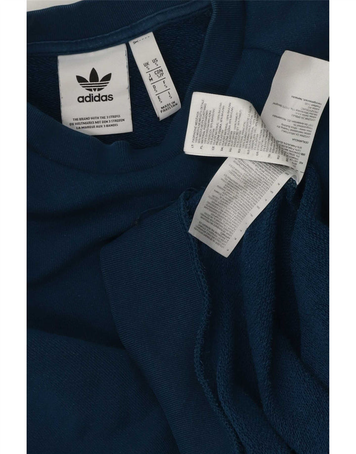 Adidas grafisk sweatshirt til mænd, lille blå bomuld