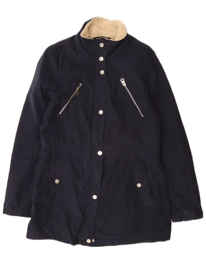 Nautica Sherpajakke til kvinder UK 10 Lille marineblå polyester