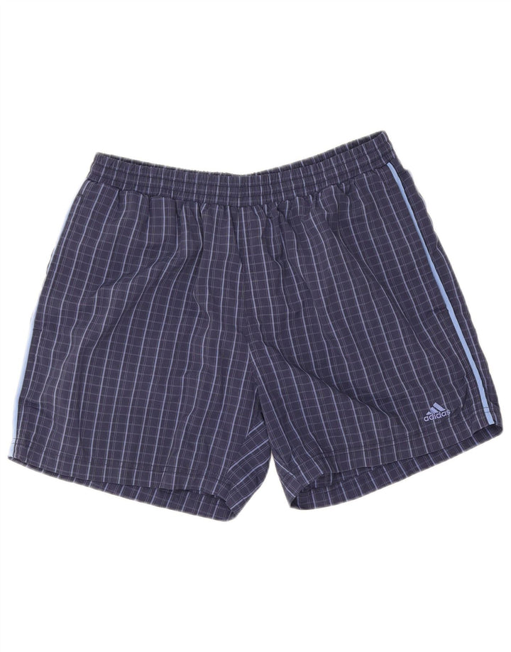Adidas Badeshorts til mænd Medium Marineblå Ternet polyamid