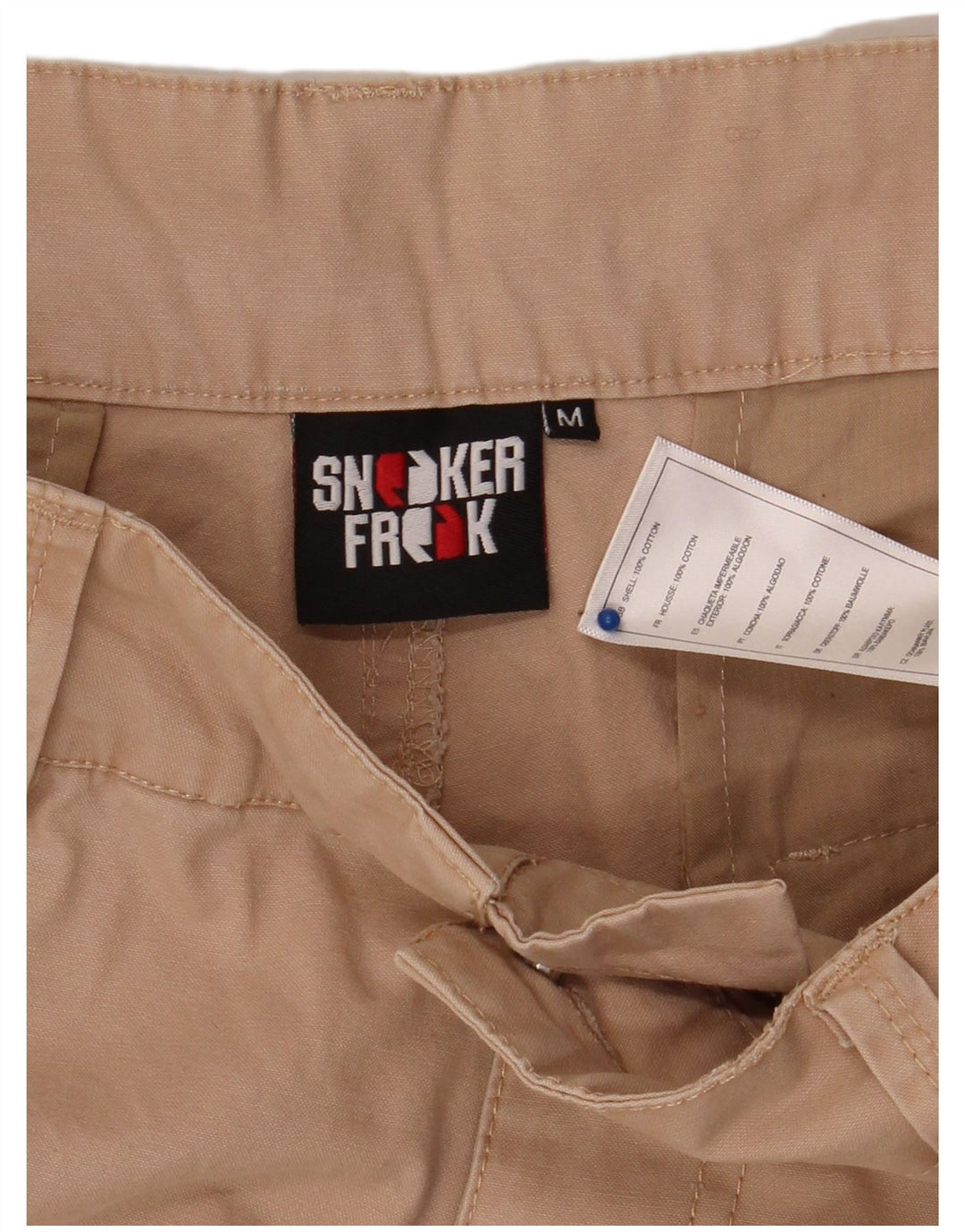 SNEAKER FREAK Herre Cargo Shorts Medium W32 Beige Bomuld